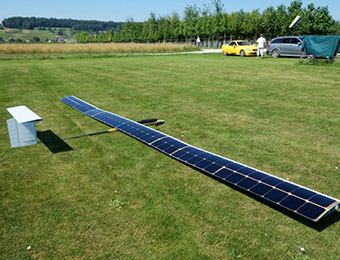 Solar store powered quadcopter