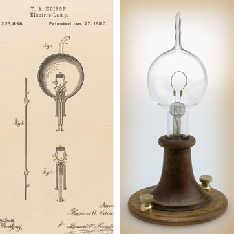 The electric light bulb deals by thomas edison